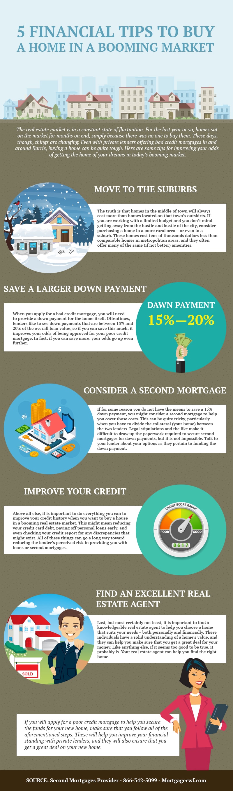 5 Financial Tips to Buy a Home in a Booming Market - Infographic